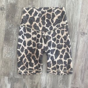 Aerie cheetah print bike shorts